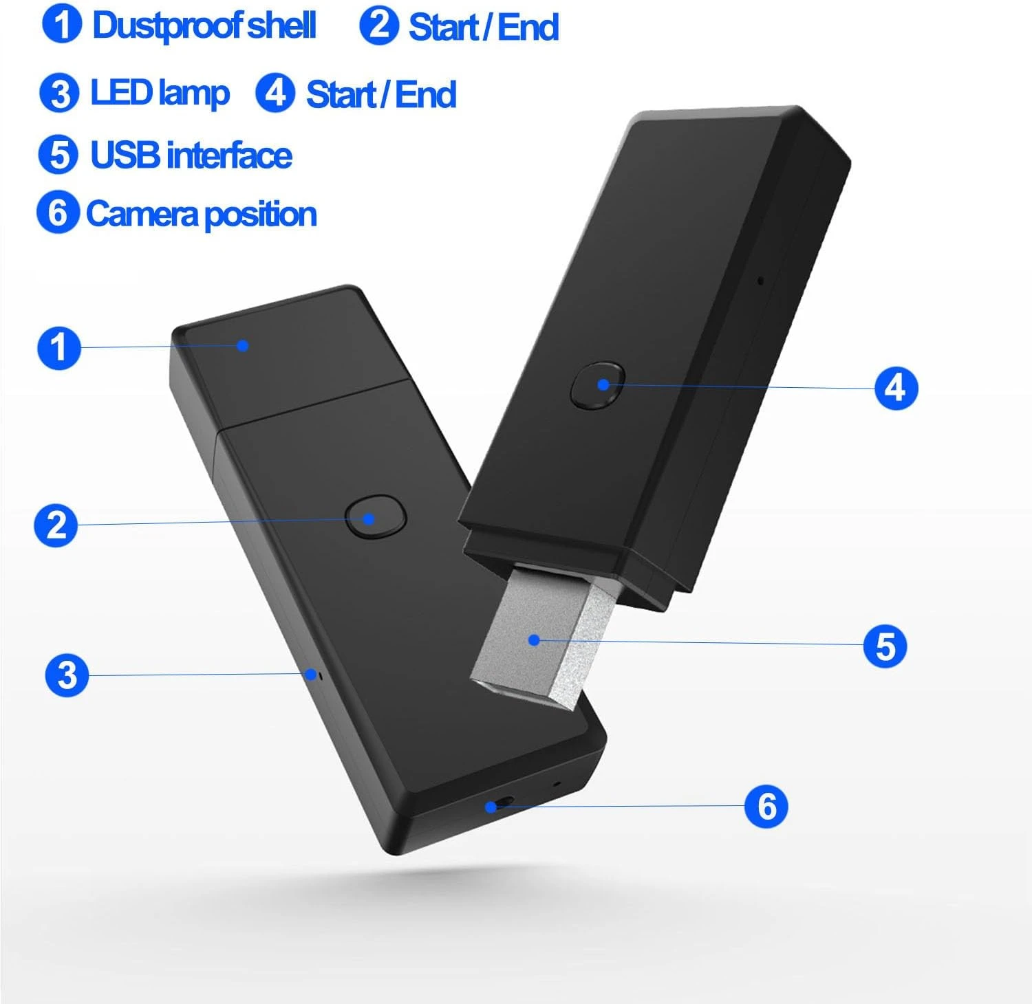 Verborgen HD spy camera USB stick met bewegingsdetectie