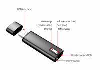 8GB voice recorder  usb stick - 38 uur opnemen - magnetisch - verwijderbare clip